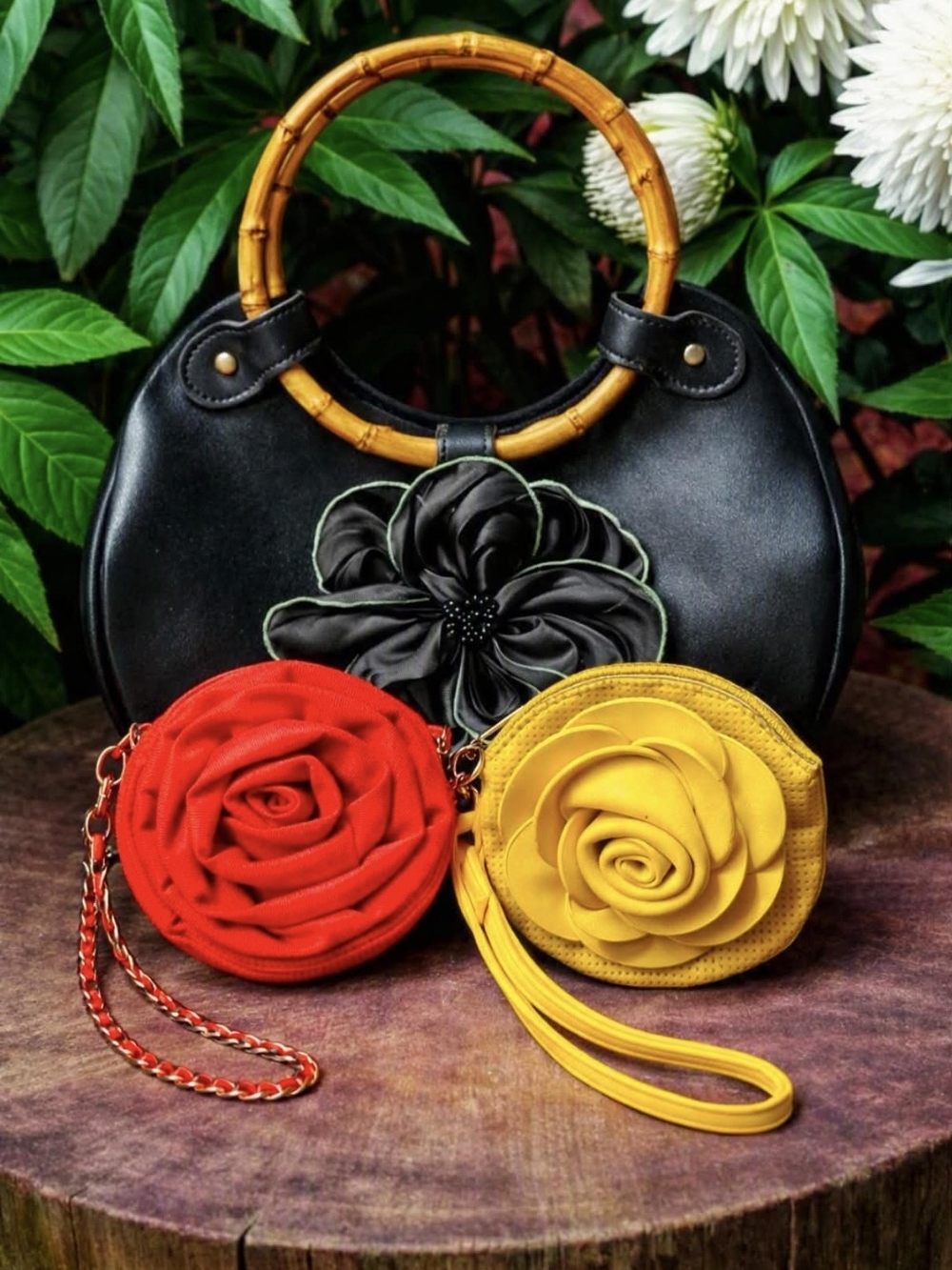 Lot Of 3 Flower Collection Purses